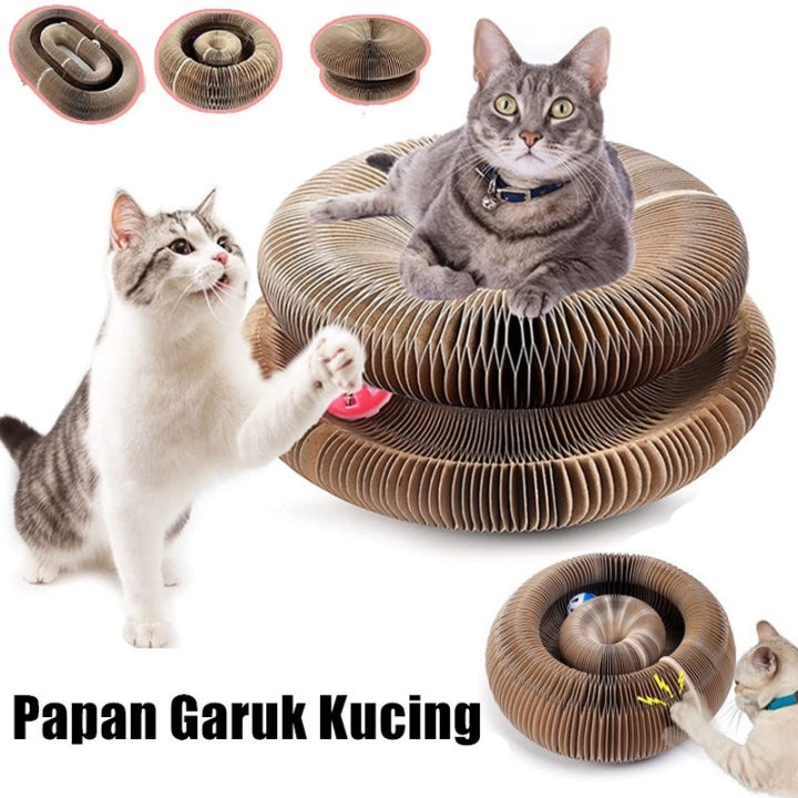 Cat Cardboard Toy Cat Scratcher Board Papan Garuk Kucing