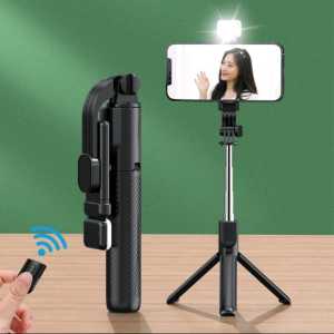 Tripod Bluetooth Selfie Stick LED Flash / SELFI Stick Tongsis Bluetooth LED + Tripod + Remote Shutter