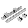 แบริ่งเชิงเส้นรางสไลด์คู่มือเพลา เพลาคู่มือสไลด์เชิงเส้น SBR20-1000mm Linear Slide Rail Shaft + 4pcs SBR20UU Baring Slide Block Hot 2ชิ้น. 