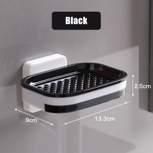 Double Layer Soap Dish Drainable for BathroomWall Mounted Soap Holder Bathroom Storage Rack Organizer Accessories