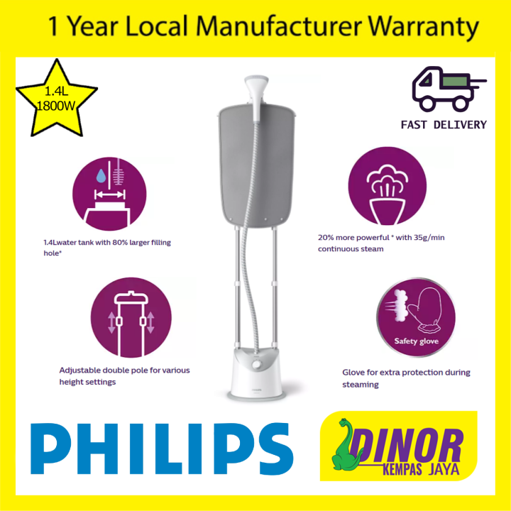 PHILIPS Easy Touch Garment Stand Steamer (GC487/86) (Replacement GC524