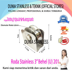 Roda Stainless 3" Behel (U) 201