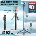 Gậy chụp ảnh 3 chân L16 - Tripod quay phim, chụp ảnh, livestream - Gậy tự sướng 3 chân có remote - Gía đỡ điện thoại, máy ảnh, go pro 3 chân thiết kế gấp gọn kéo dài 155cm chất liệu chắc chắn, xoay 360 độ. 