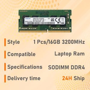 Samsung 4GB/8GB/16GB แล็ปท็อป RAM DDR4 2133MHz 2400MHZ 2666MHZ 3200MHZ 2RX8 PC4-17000 PC4-19200 PC4-21300 PC4-25600 SODIMM หน่วยความจําสําหรับโน้ตบุ๊ค