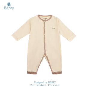 Bộ body dài phối viền BENTY giữ ấm cho bésize sơ sinh đến 18 thángchất vải mềm mại thoáng khí