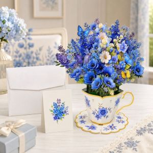 WENYOU kèm theo phong bì và giấy nhắn. Thiệp Pop Up hình tách trà Thiệp chúc mừng sinh nhật 3D Thiệp chúc mừng hình bướm Đẹp Chúc mọi điều tốt đẹp nhất. Thiệp bật lên dành cho mẹ và con gái
