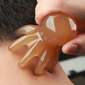 Lược Massage Đầu Bạch Tuộc Cầm Tay 8 Chân - Lược Mát Xa Giảm Căng Thẳng - Dụng Cụ Massage Da Đầu Cổ Vai Gáy Thư Giãn - Cây Mát Xa Đầu