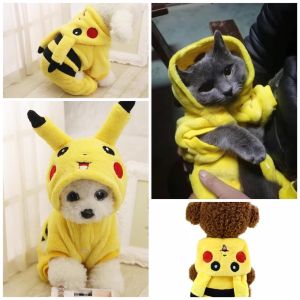 [ 4 chân ] Quần áo chó mèo nỉ bông kèm mũ hình động vật dễ thương Áo chó mèo giữ ấm cao cấp cho thú cưng Áo cho chó Áo cho mèo thu đông