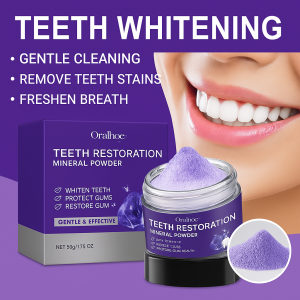 🎉【Powerful Tooth Clean】🎉Purple Tooth Powder Gentle Cleaning Protecting Teeth Cleaning Removing Stained Teeth Yellow Oral Care