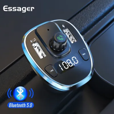 Essager Cổng USB Sạc Cho Điện Thoại Di Động Bluetooth Phát FM MP3 Xe Bộ Sạc Nhanh Cho iPhone Xiaomi