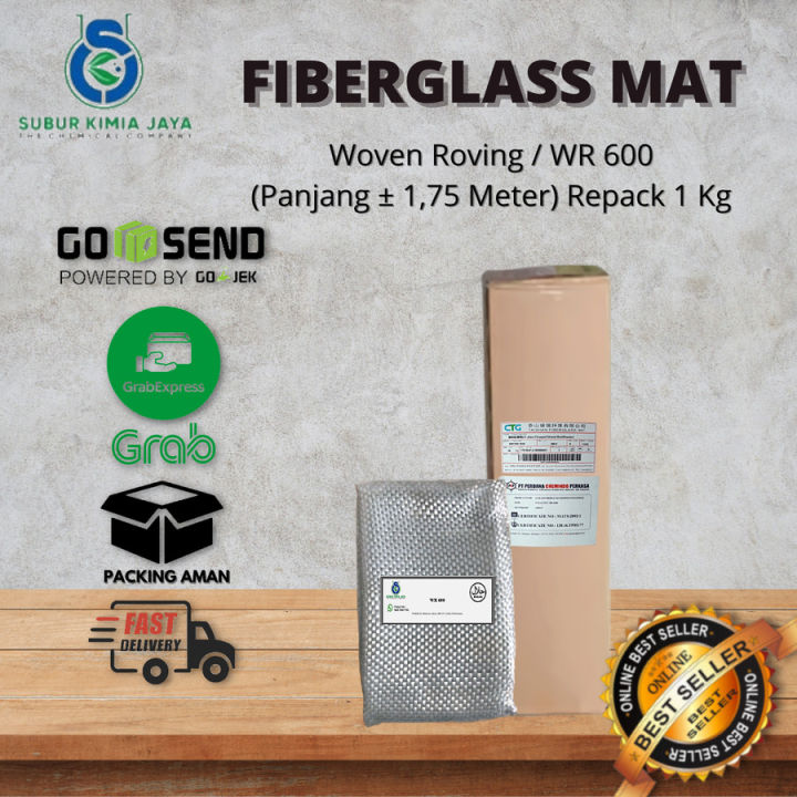 WOVEN ROVING WR 600 MAT / Fiberglass MAT 40 KG Lazada Indonesia