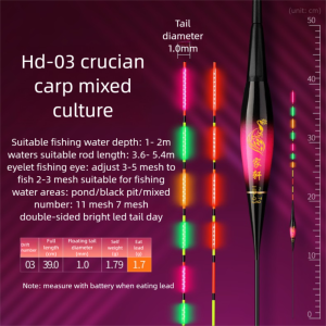 NAMSHEVA Indicator Electronic Fishing Float 2 Light Buoy Strike Rock Fishing Floats Slip Drift Tube Fishing Bobbers Night Fishing