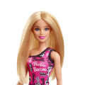 Barbie Fab Basic Doll in One-Shoulder Pink Dress with Barbie Print Logo, Doll with Blonde Hair in Pink Dress I Original Barbie Dolls On Sale I Gift for Kids Girl. 