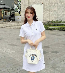 Váy đầm WHOAU Gấu xuất CVC cotton thoáng mát cao cấp