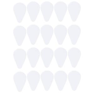 20Pcs Woodwind Instrument Antislip Sticker Flute Fingers Pad Silicone Thumb Cushion Protective Stickers 0.3/0.5mm