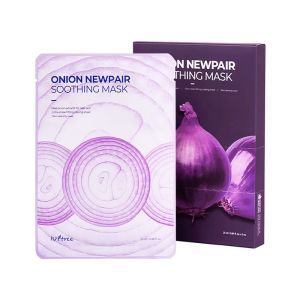 Isntree Onion Newpair Soothing Mask - Calming & Repairing Sheet Mask for Sensitive Skin Red Onion Infused Redness Reduction Deep Hydration Suitable for Acne-Prone Skin (2 boxes of 10 tablets)