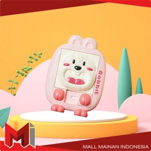MallMainan-M376 Mainan Edukasi Anak Puzzle Geser Slide 3D Karakter Hewan / Maenan Brain Game Edukasi