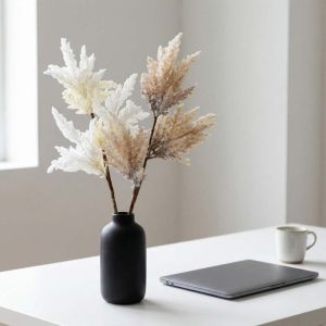 MIKE DUNBAR Rural Home Style Artificial Dried Reed Realistic Simulation Tree Branch Artificial Reed Dog Sage Photography Props Handmade Fake Plant Flowers Outdoor Garden Decor