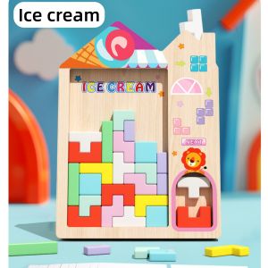 Wooden Building Block Toys Building Block Puzzle Toys Educational Toys Tetris Toys For Kids