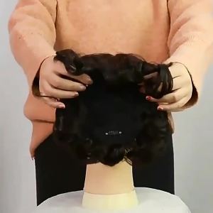 Invisible Seamless Top Hair Topper for Women Natural Hair Crown Volume Bangs Clip-In Hairpiece Rambut Palsu Mahkota