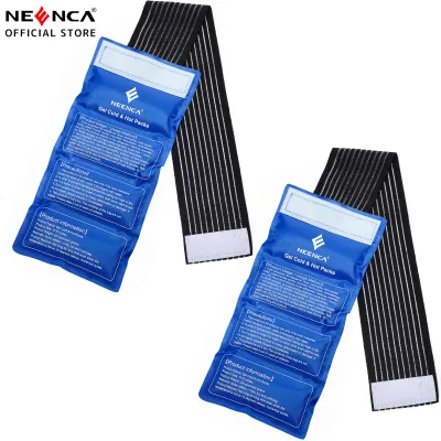 NEENCA Gel Ice Cold Packs - (2-Piece Set) Soft Reusable Cold/Hot Compress Provides Alleviate Joint and Muscle Pain. Flexible Therapy from Injuries - Shoulder Back Knee Neck Ankle Waist and More