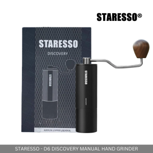 STARESSO - D6 MANUAL HAND GRINDER COFFEE BEAN ESPRESSO PORTABLE LIGHTWEIGHT FOR OUTDOOR INDOOR