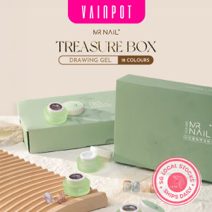 [Vainpot-SG] MR NAIL Treasure Box Drawing Gel Full Set - 18 Colours - Metallic Chrome/ Plaster/ Carving/ Candy Gel