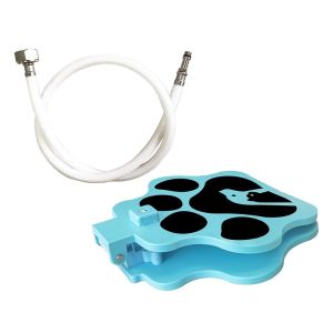 HOMEVOYAG Paw Activated Foot Pedal Dog Water Dispenser No Spill Automatic Pet Step-On Water Fountain Funny Impact‑Resistant Pet Sprinkler Outdoor Use