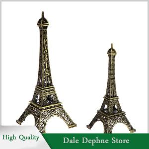 [Dale Dephne] Retro Paris Eiffel tháp Mô hình nhà bàn đồng kim loại bức tượng bức tượng trang trí