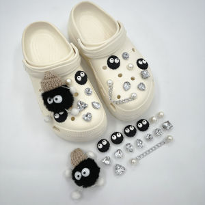 16Pcs Crocs Jibbitz Charms Dễ Thương 3D Than Bóng Búp Bê khóa giày Có Thể Tháo Rời kim cương pha lê Ngọc Trai khóa giày Trang Trí Cho Crocs