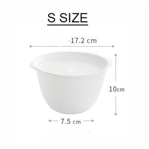 Locaupin Double Drainer Basket Pack Double Rotatable Colander Vegetable Strainer Fruit Drainer Strainer Kitchen Basket