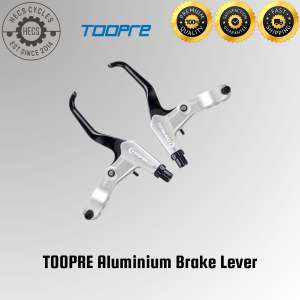 TOOPRE Aluminium Alloy Bicycle Brake Levers Lightweight Ergonomic For Mountain Bikes Hybrid Kids Bicycles