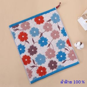 ผ้าฝ้าย ผ้าเช็ดมือ เช็ดจาน โต๊ะ เช็ดอเนกประสงค์ ทำความสะอาด conton 100 % ขนาด M+ 34*40 ซม.(ผ้าv)