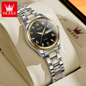 OLEVS Jam Tangan Wanita Original Anti Air Tahan Air Kecil Korea Analog Putih Gold Hitam Stainless Steel Women Watch