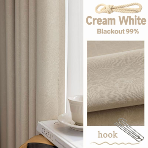 Blackout Curtain 99% with Rings/Hooks Tirai Tingkap UV Soundproof Langsir Teduh Penuh Cincin Tingkap Tebal Free Rope