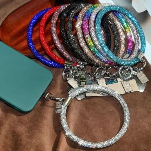 MYTHIS Bright Rhinestone Phone Lanyard Flashy Glitter Anti-lost Wrist Rope Ring Luxury Bling Bling Phone Wrist Straps Phone Accessories