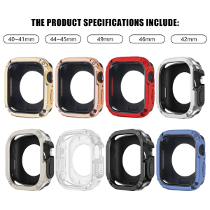 เคสกันกระแทก TPU PC แบบพอดีเคสกันกระแทกมือถือปรับได้ติดตั้งง่ายสำหรับนาฬิกาอัจฉริยะรุ่นเคสแฟชั่น