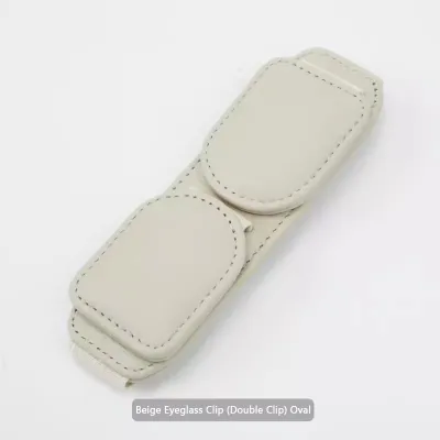 SEAMETAL Car Eyeglasses Clip Multifunction Leather Card Holder Car Sunglasses Storage Bag Magnetic Sun Visor Organizer