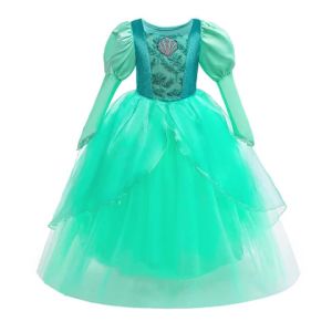 Kids Mermaid Dress Halloween Long Sleeve Princess Costume Children Luxury Fluffy Tulle Frocks Child Mermaid Birthday Party Gown2026