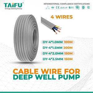 TAIFU Deep Well Cable Wire 4x1.0MM 100Meters 4x1.5MM 200Meters 4x2.0MM 150Meters 4x2.5MM 150Meters Submersible