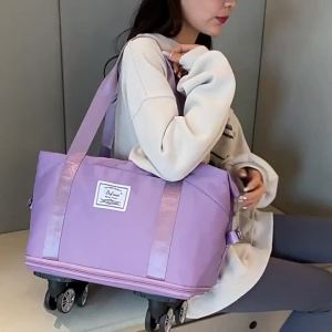 LZD  Pulley Travel Bag Large Capacity Extended Pull Rod Business Traveling Portable Storage Hand Bag Travel Bag for Aircraft