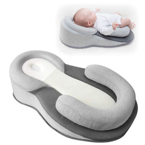 Portable Baby Bed Stereotype Infant Crib Folding Travel Cot Anti-mud Sleep Positioning Pillow Wedge Anti-reflux Cushion