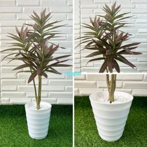 Pohon Artificial Tanaman Hias Pandan Bali X3 Mini Variasi Warna Semilatex Pot Ulir Dekorasi Rumah Aesthetic