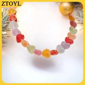 ZTOYL 1 Mảnh Cô Gái Ngọt Ngào Gummy Nhựa Kẹo Charms Stack Đồ Trang Sức Choker Vòng Cổ Mới Đầy Màu Sắc Thạch Dây Chuyền Trái Tim Cho Phụ Nữ Quà Tặng