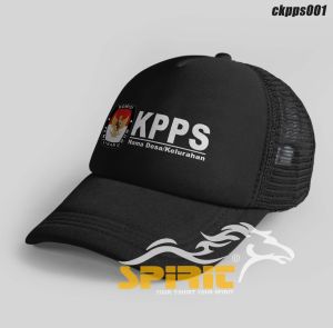 topi pria seragam KPPS custom logo wilaya dan no0 tps