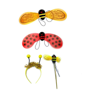 1/2pcs Dress up Clothes Kids-Princess Fairy Costume Set Bee/Ladybird Wing Headband Magic-Wand Perfect Novelty-Gifts