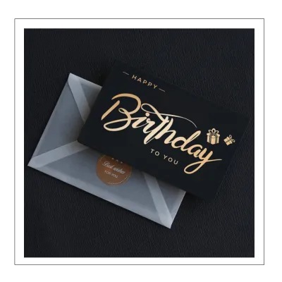 High Quality Bronzing Happy Birthday Greeting Card / Kad Ucapan hari jadi