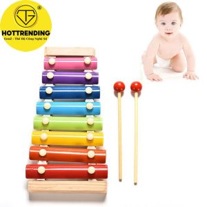 Đồ chơi đàn gõ xylophone 8 thanh bằng gỗ dành cho bé