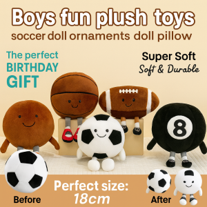 Plush Basketball Toy Soft Cute Stuffed Toys Basketball Soccer Plush Toys Plush Doll Soft Pillow Gift篮球足球毛绒玩具