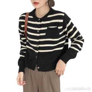 cardigan top crop loli/sweater rajut striped korean still